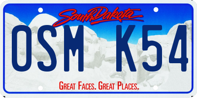 SD license plate 0SMK54