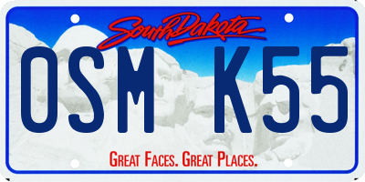 SD license plate 0SMK55