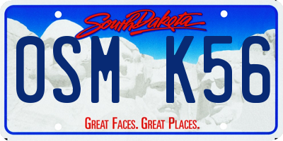 SD license plate 0SMK56