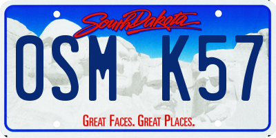 SD license plate 0SMK57