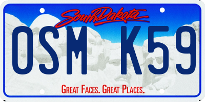 SD license plate 0SMK59