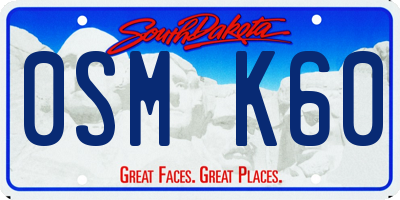 SD license plate 0SMK60