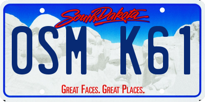 SD license plate 0SMK61