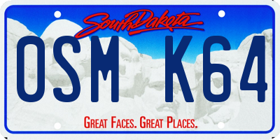 SD license plate 0SMK64