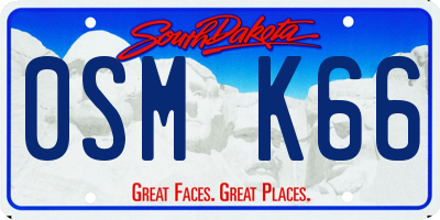 SD license plate 0SMK66