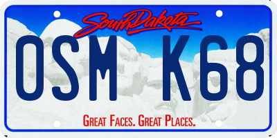 SD license plate 0SMK68