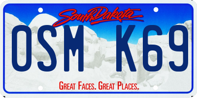 SD license plate 0SMK69