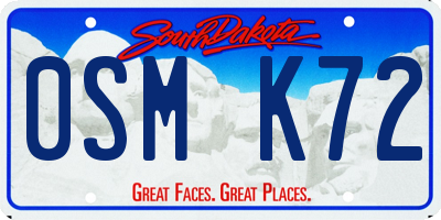 SD license plate 0SMK72