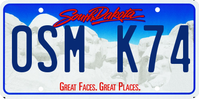 SD license plate 0SMK74