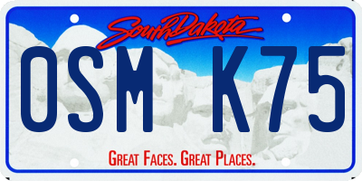 SD license plate 0SMK75