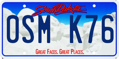 SD license plate 0SMK76