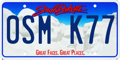 SD license plate 0SMK77