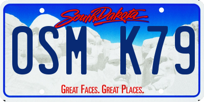 SD license plate 0SMK79