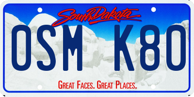 SD license plate 0SMK80