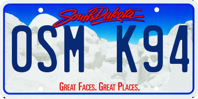 SD license plate 0SMK94