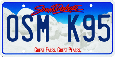 SD license plate 0SMK95