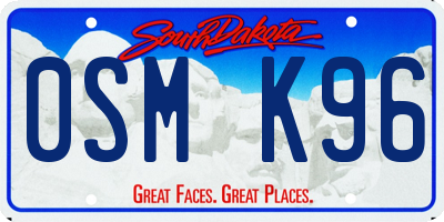 SD license plate 0SMK96