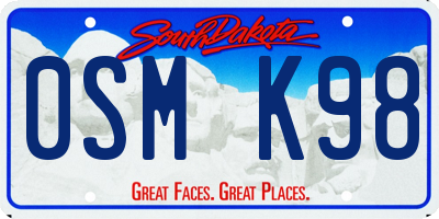 SD license plate 0SMK98