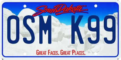SD license plate 0SMK99