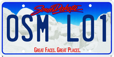 SD license plate 0SML01