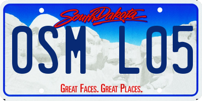 SD license plate 0SML05