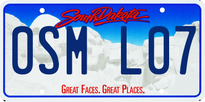 SD license plate 0SML07