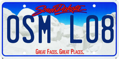 SD license plate 0SML08