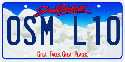 SD license plate 0SML10