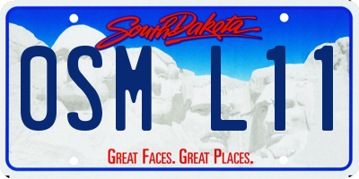 SD license plate 0SML11