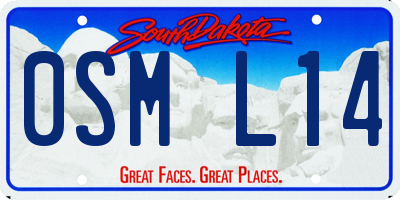 SD license plate 0SML14