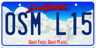 SD license plate 0SML15