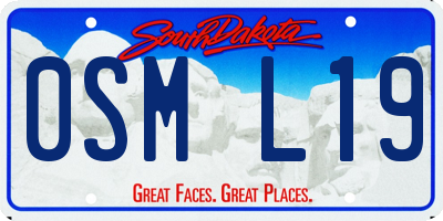 SD license plate 0SML19