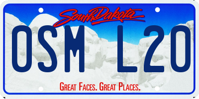 SD license plate 0SML20
