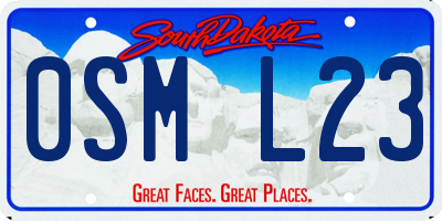 SD license plate 0SML23