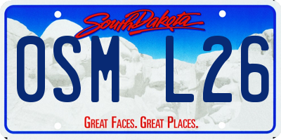 SD license plate 0SML26