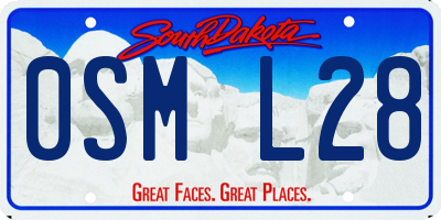 SD license plate 0SML28
