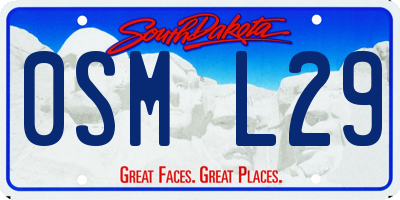 SD license plate 0SML29