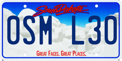 SD license plate 0SML30