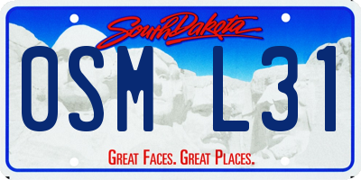SD license plate 0SML31