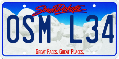 SD license plate 0SML34