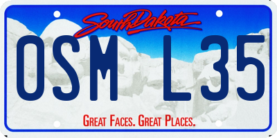 SD license plate 0SML35