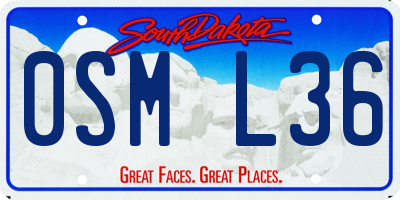 SD license plate 0SML36