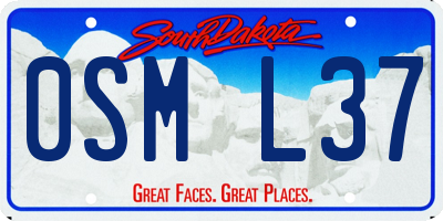 SD license plate 0SML37