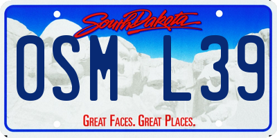 SD license plate 0SML39