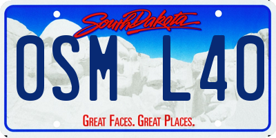 SD license plate 0SML40