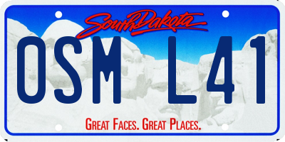SD license plate 0SML41