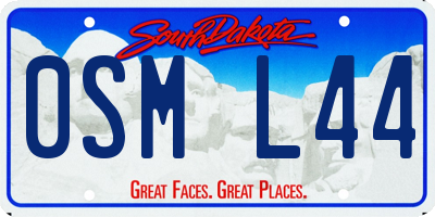 SD license plate 0SML44