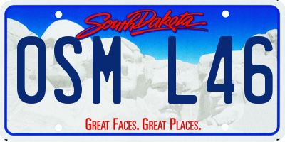 SD license plate 0SML46