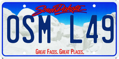 SD license plate 0SML49