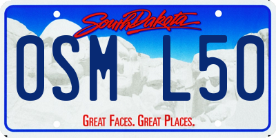 SD license plate 0SML50